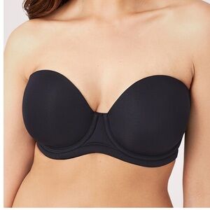 Wacoal Red Carpet Strapless Bra Black 32H Underwire Padded Non-Slip (like new)